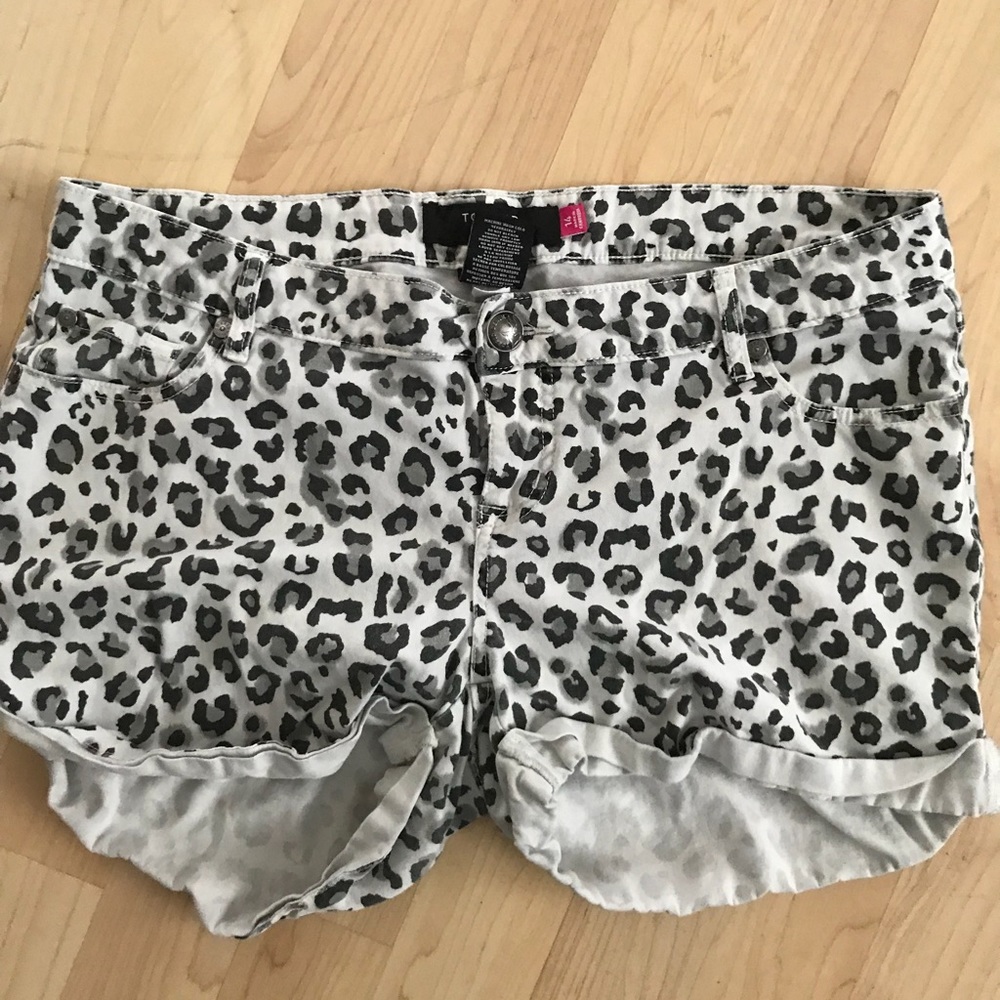 Torrid cheetah jean shorts